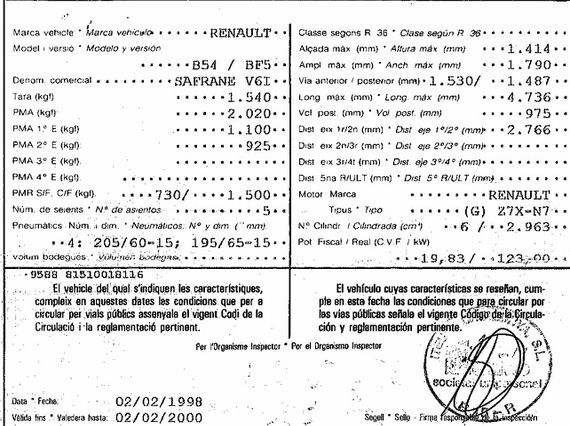 DESPIECE RENAULT SAFRANE - Imagen 5