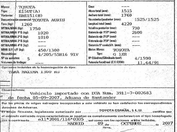 DESPIECE TOYOTA AURIS - Imagen 5