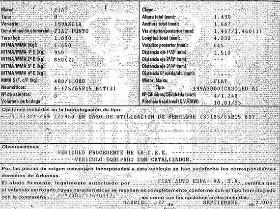 DESPIECE FIAT PUNTO - Imagen 5
