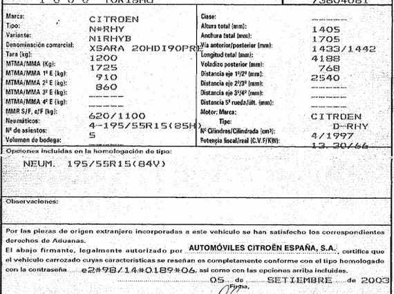 DESPIECE CITROEN XSARA - Imagen 5