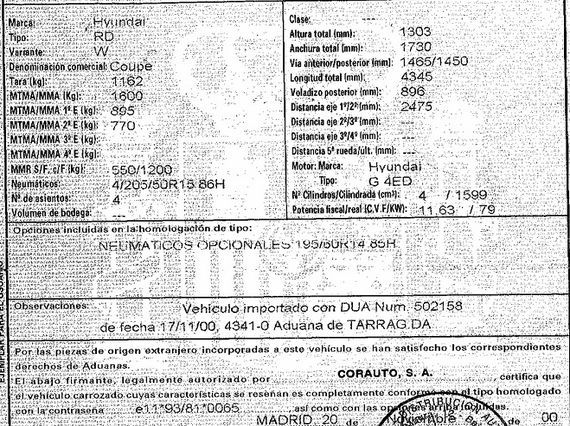 DESPIECE HYUNDAI COUPE - Imagen 5