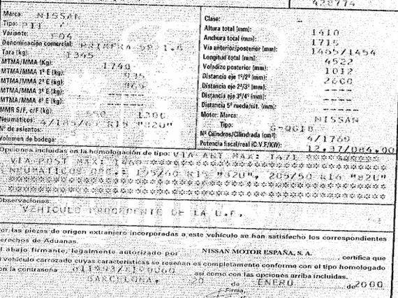 DESPIECE NISSAN PRIMERA - Imagen 5