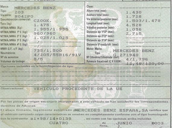 DESPIECE MERCEDES C200 KOMPRESSOR - Imagen 5
