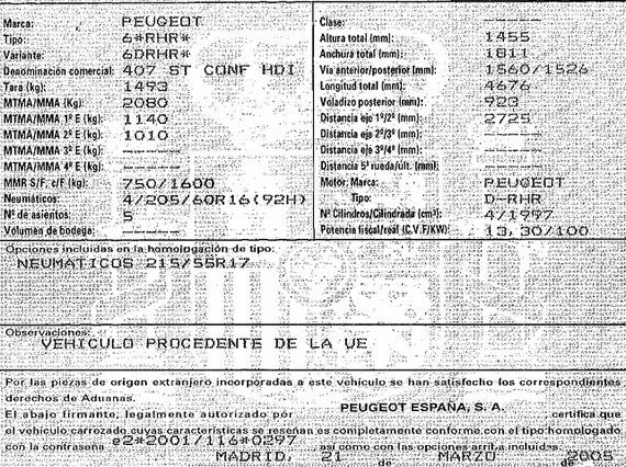 DESPIECE PEUGEOT 407 - Imagen 5