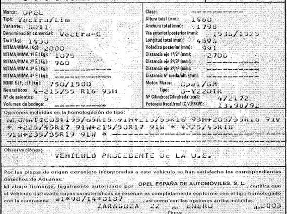 DESPIECE OPEL VECTRA C - Imagen 5
