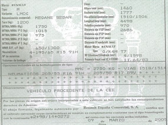 DESPIECE RENAULT MEGANE II SEDAN - Imagen 5